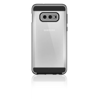 AIR ROBUST – Cover Ultra protettiva in TPU trasparente e finiture colore nero opache bordi rialzati compatibile con Samsung Galaxy S10e