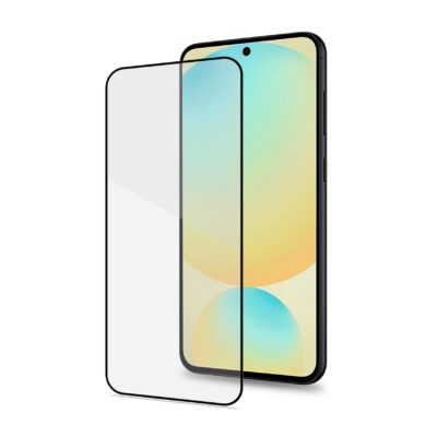 FULLGLASS – Vetro 9H con bordo colorato nero compatibile con Samsung Galaxy S24 FE/ Galaxy S24 FE Enterprise Edition/ Galaxy A56 5G/ Galaxy A27 5G