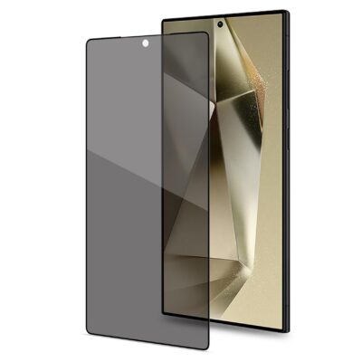PRIVACY FULL GLASS – Vetro 9H con effetto Privacy e bordo colorato nero compatibile con Samsung Galaxy S25 Ultra 5G/ Galaxy S25 Ultra 5G Enterprise Edition
