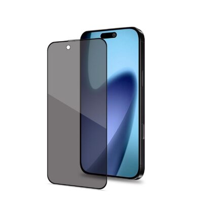 PRIVACY FULL GLASS – Vetro 9H con effetto Privacy e bordo colorato nero compatibile con Apple iPhone Air [IPHONE 17 CASES]