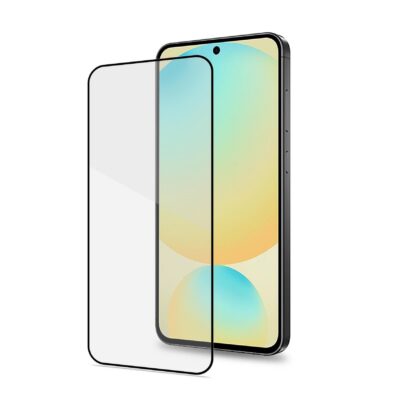 FULLGLASS – Vetro 9H con bordo colorato nero compatibile con Samsung Galaxy S25 FE