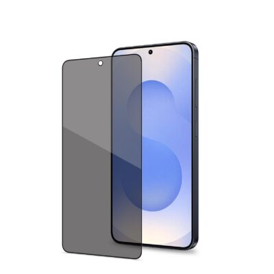 PRIVACY FULL GLASS – Vetro 9H con effetto Privacy e bordo colorato nero compatibile con Samsung Galaxy S26 5G