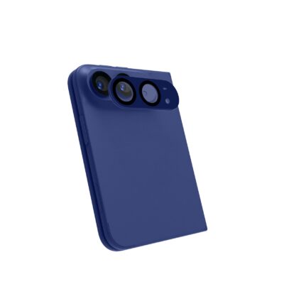 CAMERAPRO1202 – Vetro 9H con doppio trattamento per la protezione della fotocamera, match in color con smartphone, colore Dark Blue, compatibile con iPhone Duo [IPHONE 18 CASES]