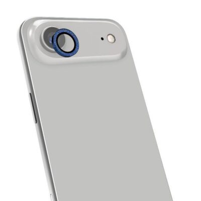 COLGLICAM – Vetro 9H per fotocamera posteriore, design glitterato, cornice in metallo compatibile con iPhone Air (OFFSET COLLECTION)