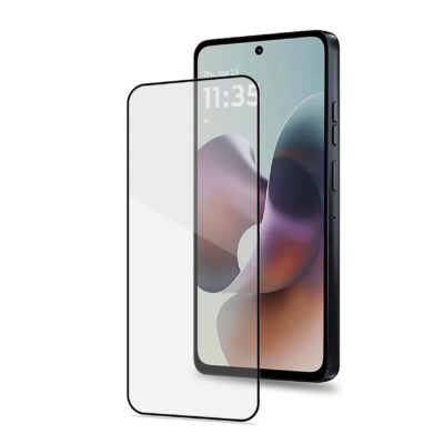 FULLGLASS – Vetro 9H con bordo colorato nero compatibile con MOTO G56/ MOTO G57