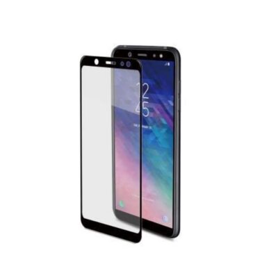 FULLGLASS – Vetro 9H con bordo colorato nero compatibile con Samsung Galaxy A6 2018