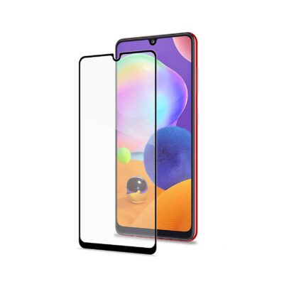 FULLGLASS – Vetro 9H con bordo colorato nero compatibile con Samsung Galaxy A31/ A32 4G/ A32 4G EE/ M32 4G/ A33 5G/ A33 5G EE/ A22 4G
