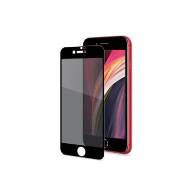 PRIVACY FULL GLASS – Vetro 9H con effetto Privacy e bordo colorato nero compatibile con Apple iPhone SE 2022/ SE 2020/ 8/ 7