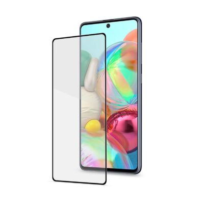 FULLGLASS – Vetro 9H con bordo colorato nero compatibile con Samsung Galaxy A72 5G/ A72 4G/ A73 5G