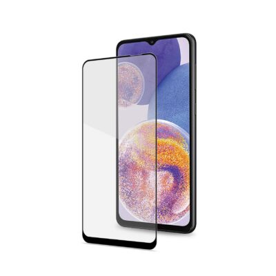 FULLGLASS – Vetro 9H con bordo colorato nero compatibile con Samsung Galaxy A23 5G/ 5G EE/ A23 4G/ M23 5G/ M33 5G