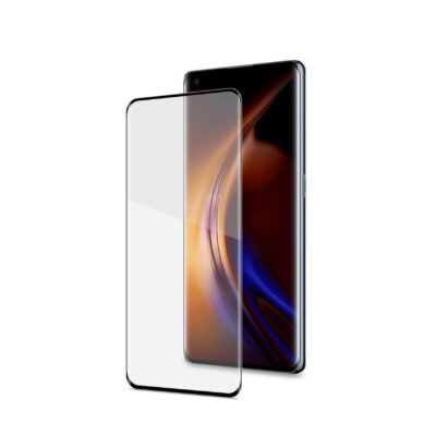 3DGLASS – Vetro 9H con bordo colorato nero per schermo curvo compatibile con Oppo Find X3 Pro 5G/ Find X3 5G