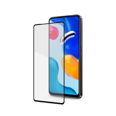 FULLGLASS – Vetro 9H con bordo colorato nero compatibile con Xiaomi Redmi Note 11/ Redmi Note 11s