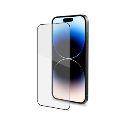 FULLGLASS – Vetro 9H con bordo colorato nero compatibile con Apple iPhone 14 Pro