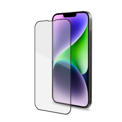 FULLGLASS – Vetro 9H con bordo colorato nero compatibile con Apple iPhone 14 Plus/ iPhone 13 Pro Max