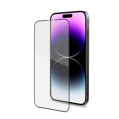 FULLGLASS – Vetro 9H con bordo colorato nero compatibile con Apple iPhone 14 Pro Max