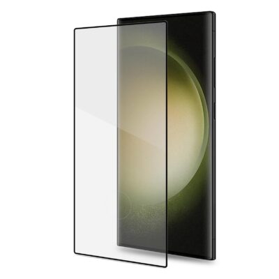 3DGLASS – Vetro 9H con bordo colorato nero per schermo curvo compatibile con Samsung Galaxy S23 Ultra 5G/ Galaxy S23 Ultra 5G Enterprise Edition