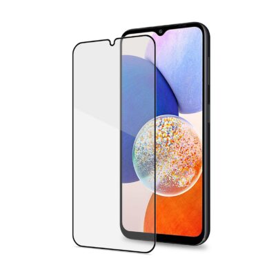 FULLGLASS – Vetro 9H con bordo colorato nero compatibile con Samsung Galaxy A14 5G/ Galaxy A14 4G/ Galaxy M14 5G