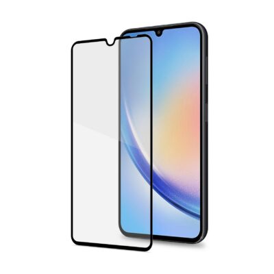 FULLGLASS – Vetro 9H con bordo colorato nero compatibile con Samsung Galaxy A34 5G/ Galaxy A34 5G Enterprise Edition