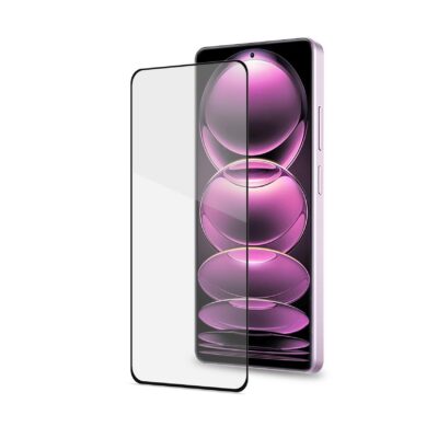 FULLGLASS – Vetro 9H con bordo colorato nero compatibile con Xiaomi Redmi Note 12 Pro/ Redmi Note 12 Pro+