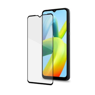 FULLGLASS – Vetro 9H con bordo colorato nero compatibile con Xiaomi Redmi A1/ Redmi A2