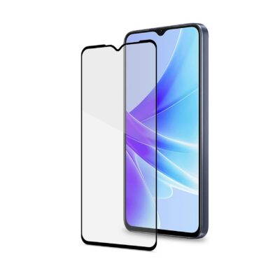 FULLGLASS – Vetro 9H con bordo colorato nero compatibile con Oppo A57s/ A57 4G/ A77 5G