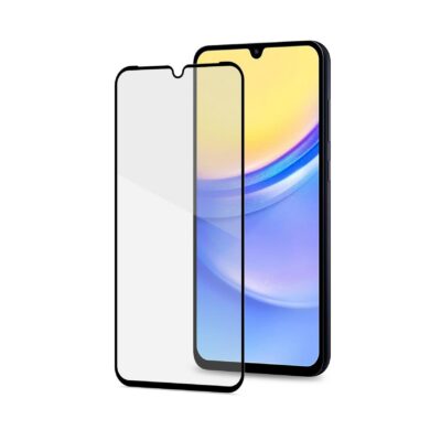 FULLGLASS – Vetro 9H con bordo colorato nero compatibile con Samsung Galaxy A15 5G/ Galaxy A15 4G