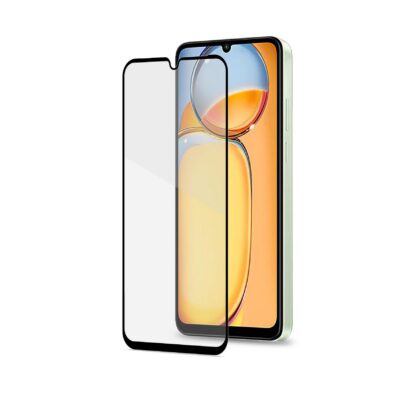 FULLGLASS – Vetro 9H con bordo colorato nero compatibile con Xiaomi Redmi 13C 4G/ Redmi 13C 5G/ Poco C65