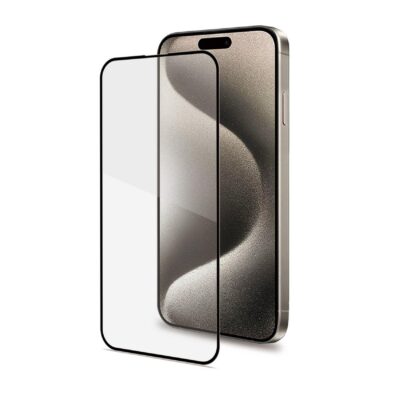 FULLGLASS – Vetro 9H con bordo colorato nero compatibile con Apple iPhone 16 Plus [IPHONE 16 CASES]
