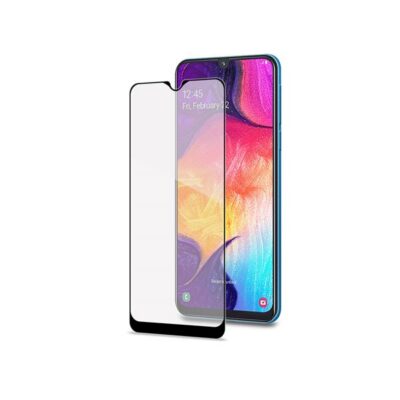 FULLGLASS – Vetro 9H con bordo colorato nero compatibile con Samsung Galaxy A20e