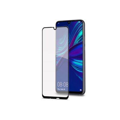 FULLGLASS – Vetro 9H con bordo colorato nero compatibile con Huawei P Smart+ 2019