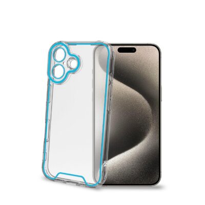 GLOW – Cover trasparente in TPU con bordi che si illuminano al buio compatibile con Apple iPhone 16 [IPHONE 16 CASES]