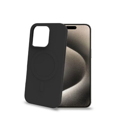 CROMOMAG – Cover in TPU morbido compatibile con la tecnologia Magsafe, colore nero compatibile con Apple iPhone 16 Pro [IPHONE 16 CASES]