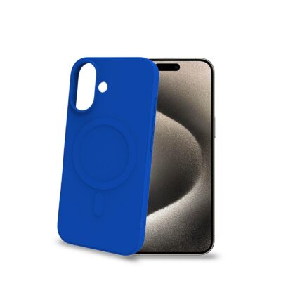 CROMOMAG – Cover in TPU morbido compatibile con la tecnologia Magsafe, colore blu compatibile con Apple iPhone 16 [IPHONE 16 CASES]