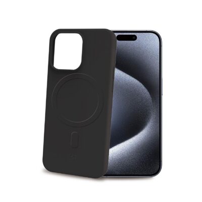 CROMOMAG – Cover in TPU morbido compatibile con la tecnologia Magsafe, colore nero compatibile con Apple iPhone 15 Pro [IPHONE 15 CASES]