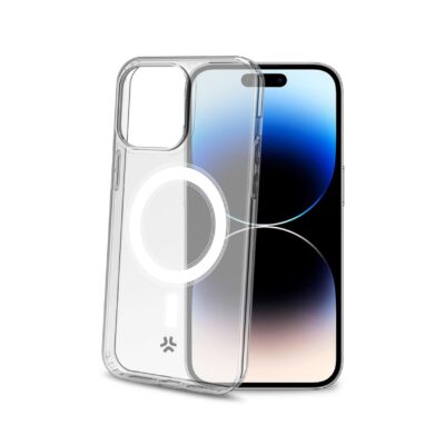 GELSKINMAG – Cover morbida trasparente in TPU, compatibile con la tecnologia Magsafe, anello magnetico color Bianco per Apple iPhone 15 Pro [IPHONE 15 CASES]