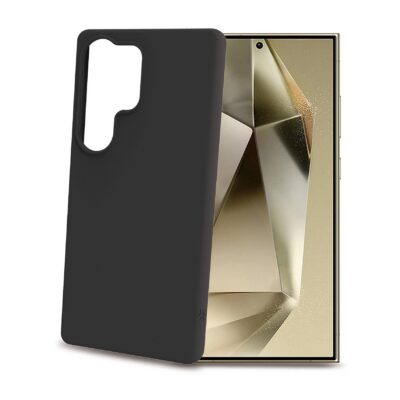CROMO – Cover in morbido TPU con finitura soft touch colore nero compatibile con Samsung Galaxy S25 Ultra 5G/ Galaxy S25 Ultra 5G Enterprise Edition