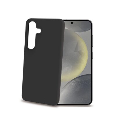 CROMO – Cover in morbido TPU con finitura soft touch colore nero compatibile con Samsung Galaxy S25 5G/ Galaxy S25 5G Enterprise Edition