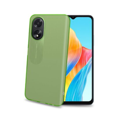 GELSKIN – Cover morbida trasparente verde in TPU compatibile con Oppo A18/ A38