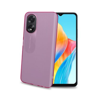 GELSKIN – Cover morbida trasparente rosa in TPU compatibile con Oppo A18/ A38