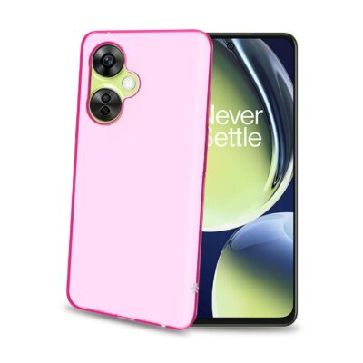 GELSKIN – Cover morbida trasparente rosa in TPU compatibile con Oneplus Nord CE 3 Lite