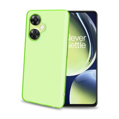 GELSKIN – Cover morbida trasparente verde in TPU compatibile con Oneplus Nord CE 3 Lite