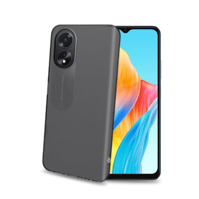 GELSKIN – Cover morbida trasparente nero in TPU compatibile con Oppo A18/ A38