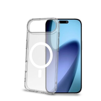 GELSKINMAG – Cover morbida trasparente in TPU, compatibile con la tecnologia Magsafe, anello magnetico color Bianco per Apple iPhone Air [IPHONE 17 CASES]