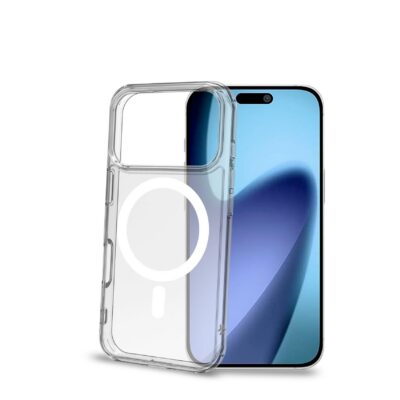 GELSKINMAG – Cover morbida trasparente in TPU, compatibile con la tecnologia Magsafe, anello magnetico color Bianco per Apple iPhone 17 Pro [IPHONE 17 CASES]