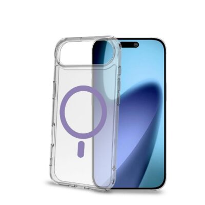 GELSKINMAG – Cover morbida trasparente in TPU, compatibile con la tecnologia Magsafe, anello magnetico color Viola per Apple iPhone Air [IPHONE 17 CASES]