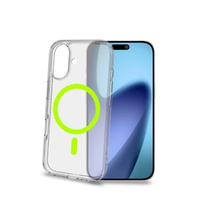 GELSKINMAG – Cover morbida trasparente in TPU, compatibile con la tecnologia Magsafe, anello magnetico color Giallo per Apple iPhone 17 [IPHONE 17 CASES]
