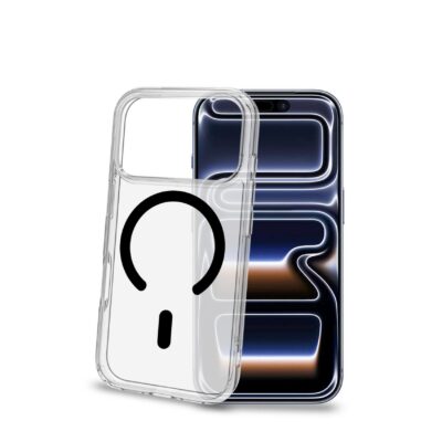 GELSKINMAG – Cover morbida trasparente in TPU, compatibile con la tecnologia Magsafe, anello magnetico color Nero per Apple iPhone 18 Pro/ iPhone 17 Pro [IPHONE 18 CASES]