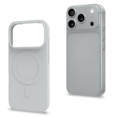 CROMOMAG1200 – Cover in TPU morbido compatibile con la tecnologia Magsafe, colore silver compatibile con Apple iPhone 18 Pro / iPhone 17 Pro [IPHONE 18 CASES]