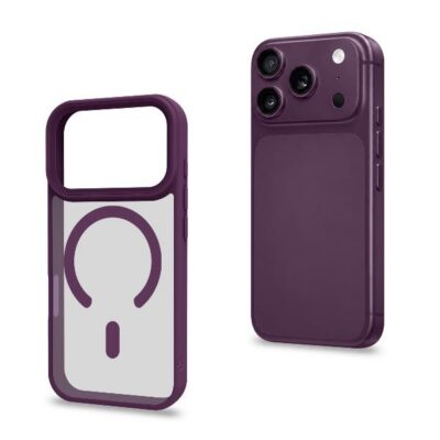 MAGMATT1200 – Cover morbida trasparente con bordi effetto opaco compatibile con la tecnologia Magsafe per Apple iPhone 18 Pro / iPhone 17 Pro [IPHONE 18 CASES]