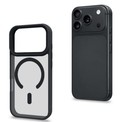 MAGMATT1200 – Cover morbida trasparente con bordi effetto opaco compatibile con la tecnologia Magsafe per Apple iPhone 18 Pro / iPhone 17 Pro [IPHONE 18 CASES]